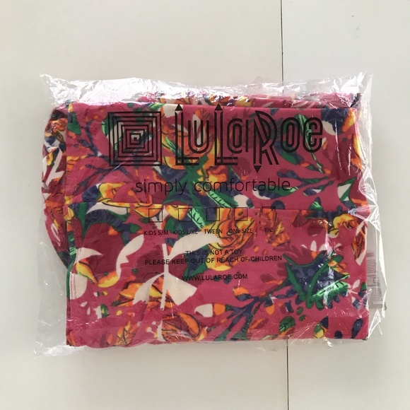 SOLD - NEW LuLaRoe TC Pink, Orange Floral Leggings - Picture 5 of 5